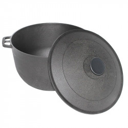Ceaun fonta cu capac 6 L