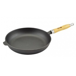 Tigaie fonta maner lemn 26cm