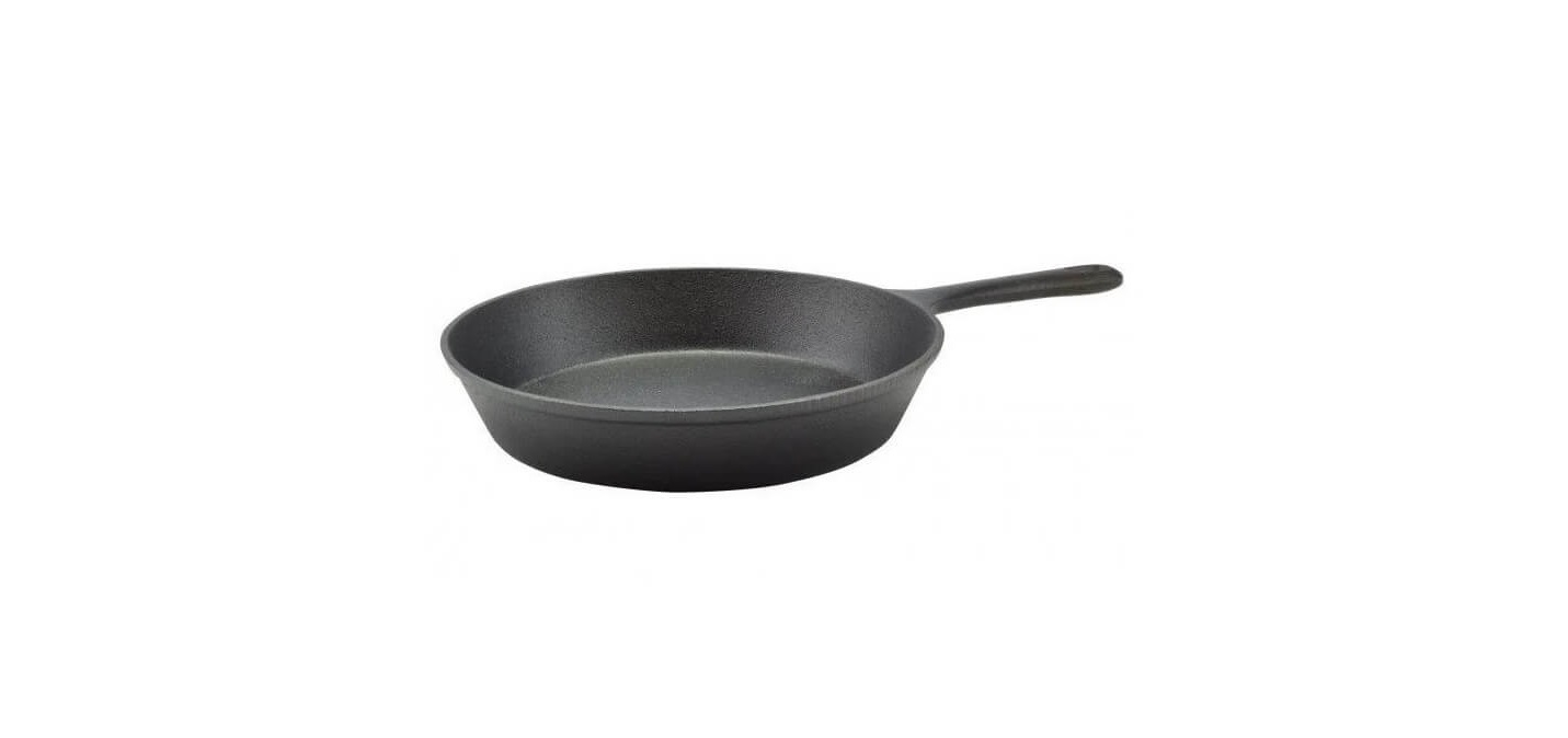 Tigaie din fontă 26 cm – neagră, cu mâner lung