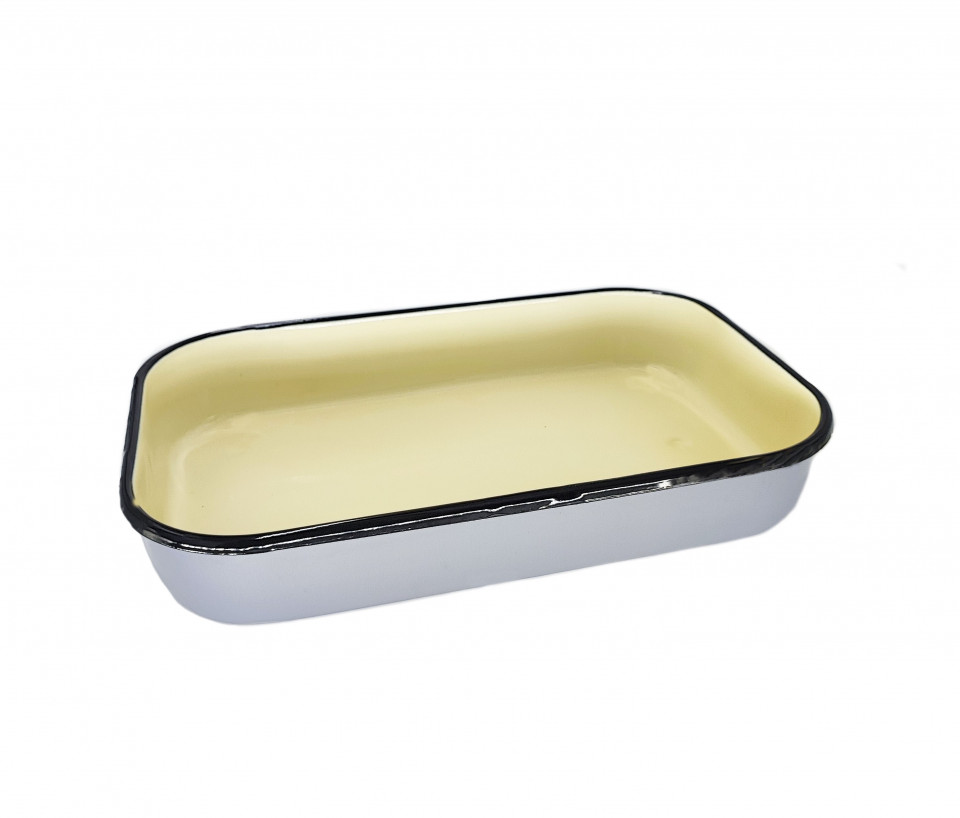 Tavă emailată 50 × 27 cm – albastru deschis