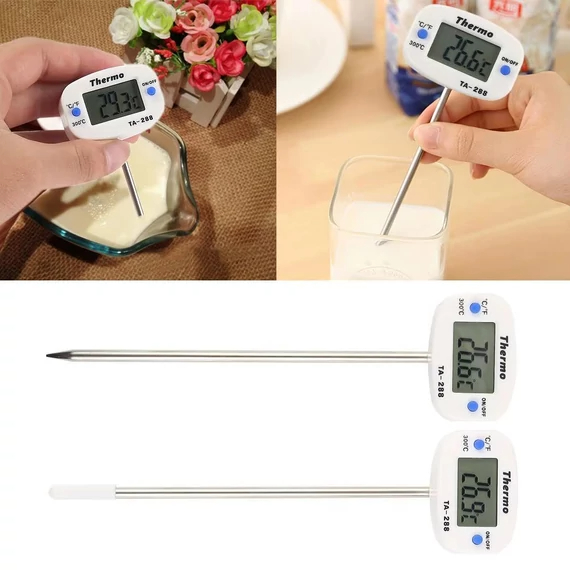 Termometru digital pentru temperatura internă (carne) cu sondă din inox – -50°C–300°C, cap rotativ