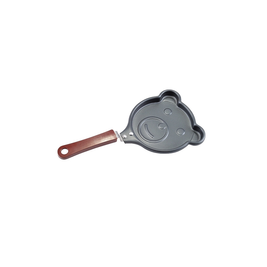 Loading Mini tigaie din metal in forma de ursulet, otel carbon, cu maner din plastic, 27x14cm