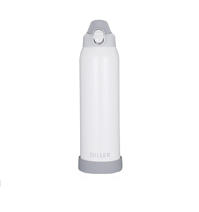 Termos inox cu pereti dubli 1000ml alb Diller