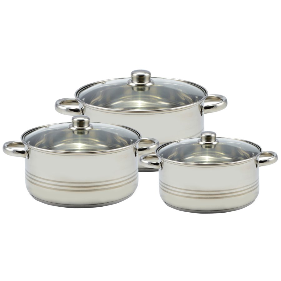 Set de cratițe din inox Perfect Home, dimensiuni 20/24/26 cm
