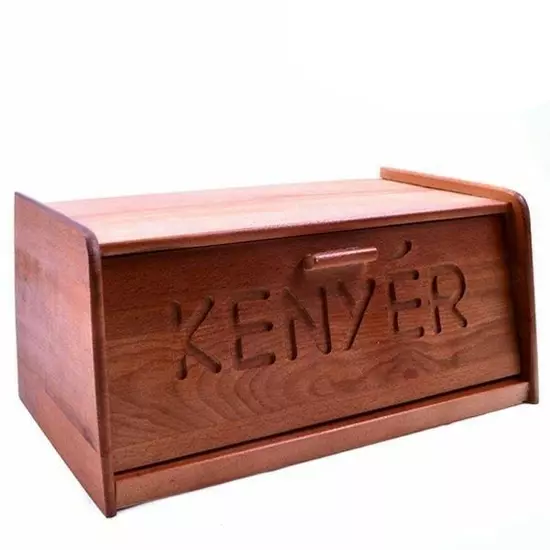 Cutie de pâine din fag cu inscripție