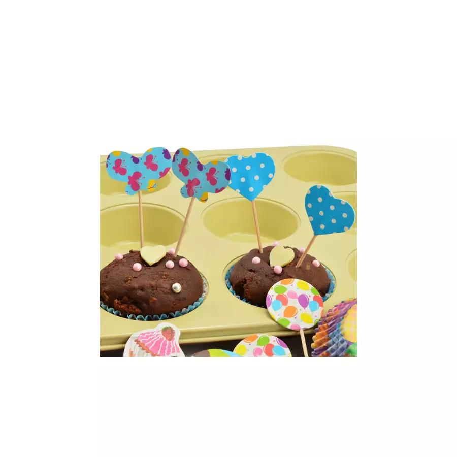 set decorativ pentru brioșe, în diferite culori și modele