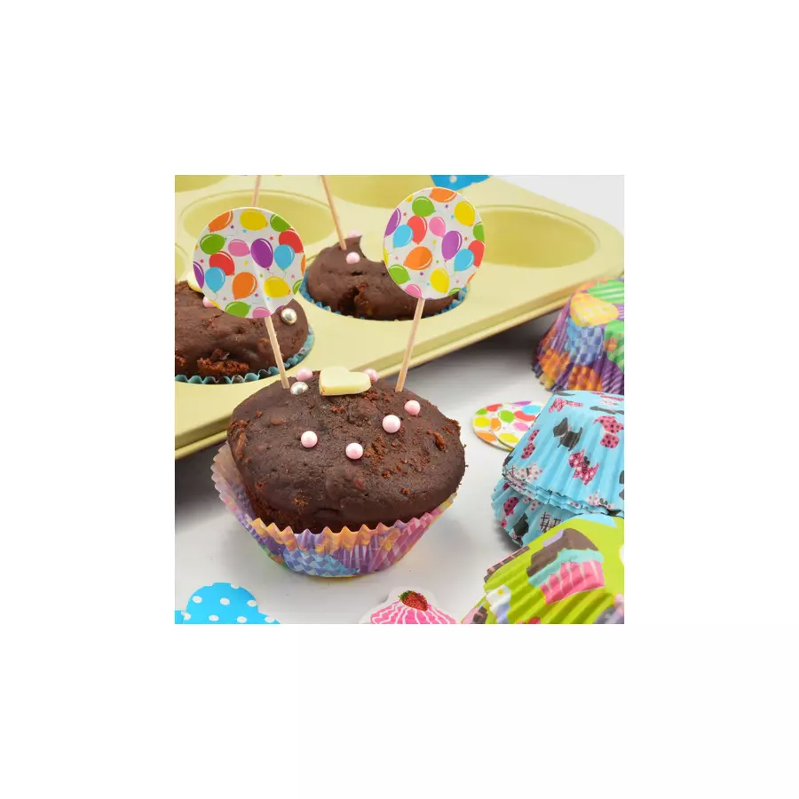 set decorativ pentru brioșe, în diferite culori și modele