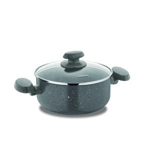 Cratita cu capac sticla, mia, 26 cm, antiaderent