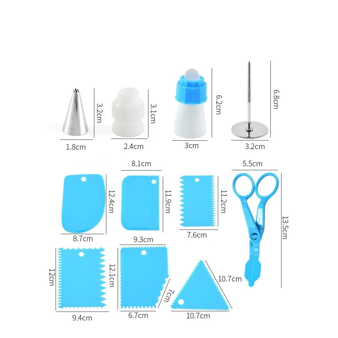 set de patiserie cu 80 de piese și șabloane pentru decorarea torturilor și prăjiturilor