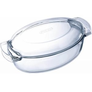 Vas termorezistent oval cu capac 5.8l pyrex irresistible