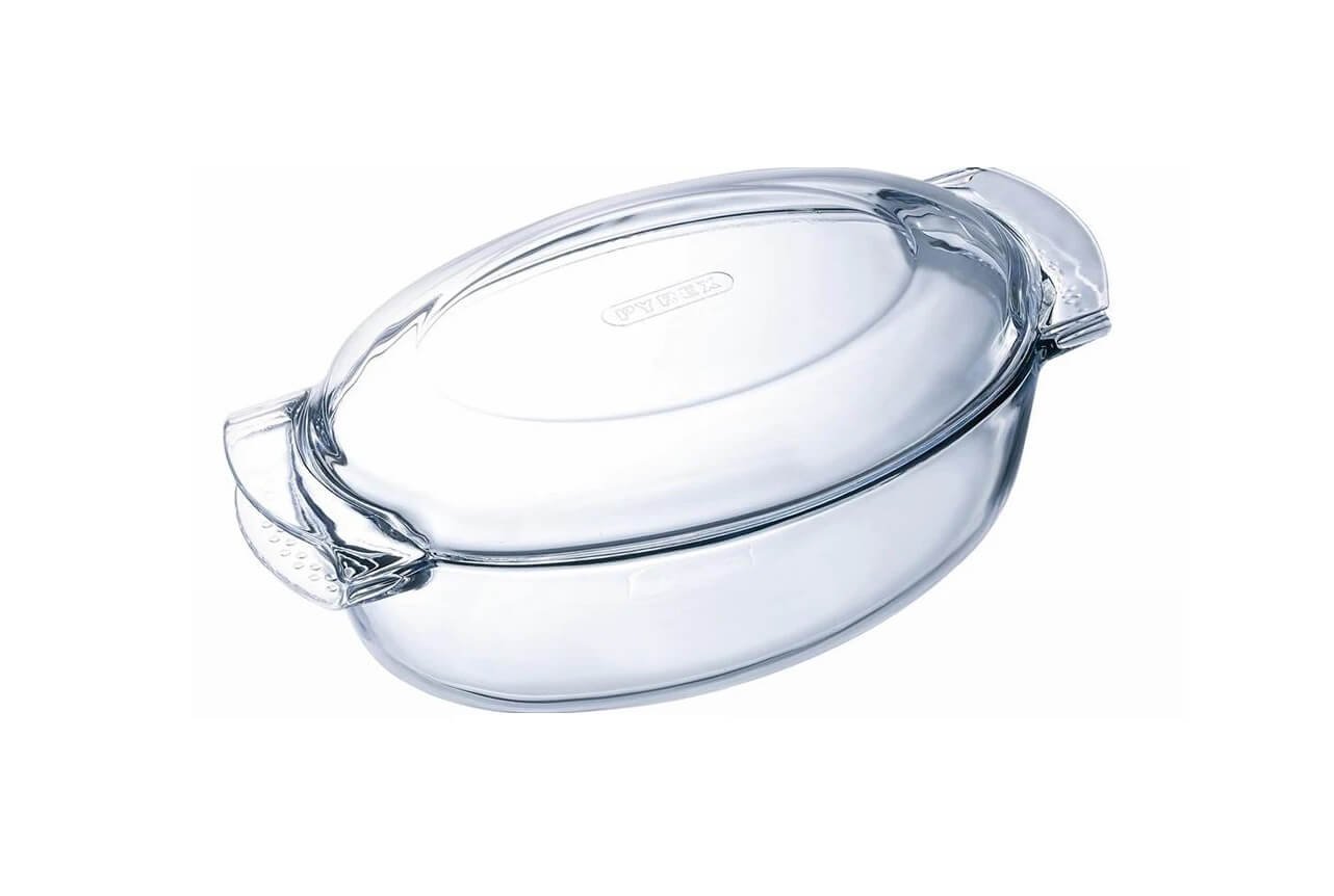Vas termorezistent oval cu capac 5.8l pyrex irresistible