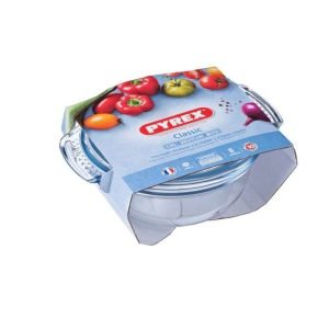 Vas termorezistent rotund cu capac 4.9l pyrex irresistible