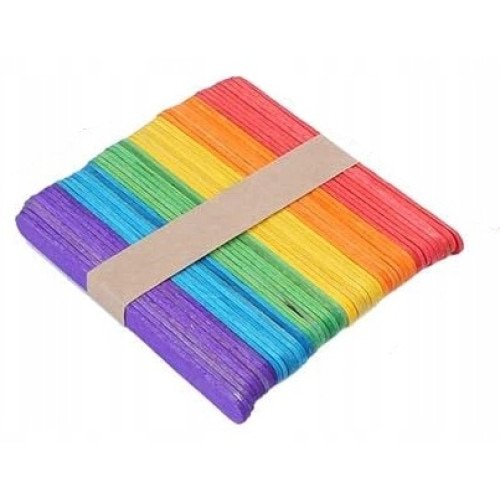 Bețe de lemn colorate 50buc, 11cm