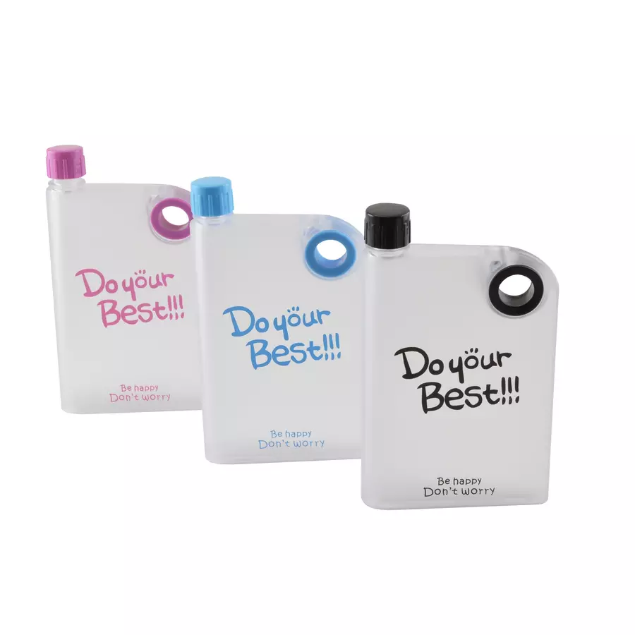 Flacon plat pentru laptop disponibil în 3 culori diferite, capacitate de 380 ml