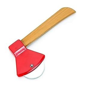 Cutter pentru pizza cu lamă metalică și mâner din lemn, 18 cm