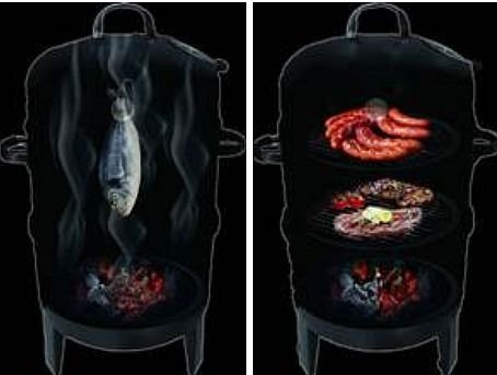 Afumatoare, perfect home, neagra, 40x80cm