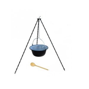 set ceaun emailat 6lit. cu suport 1,2m și lingura de lemn 40cm