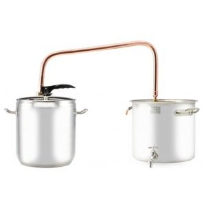 Cazan cupru-inox pentru fiert tuica 17l