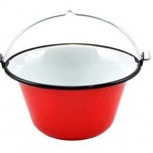 Ceaun emailat de 0,8 litri pentru servire - culoare roșie