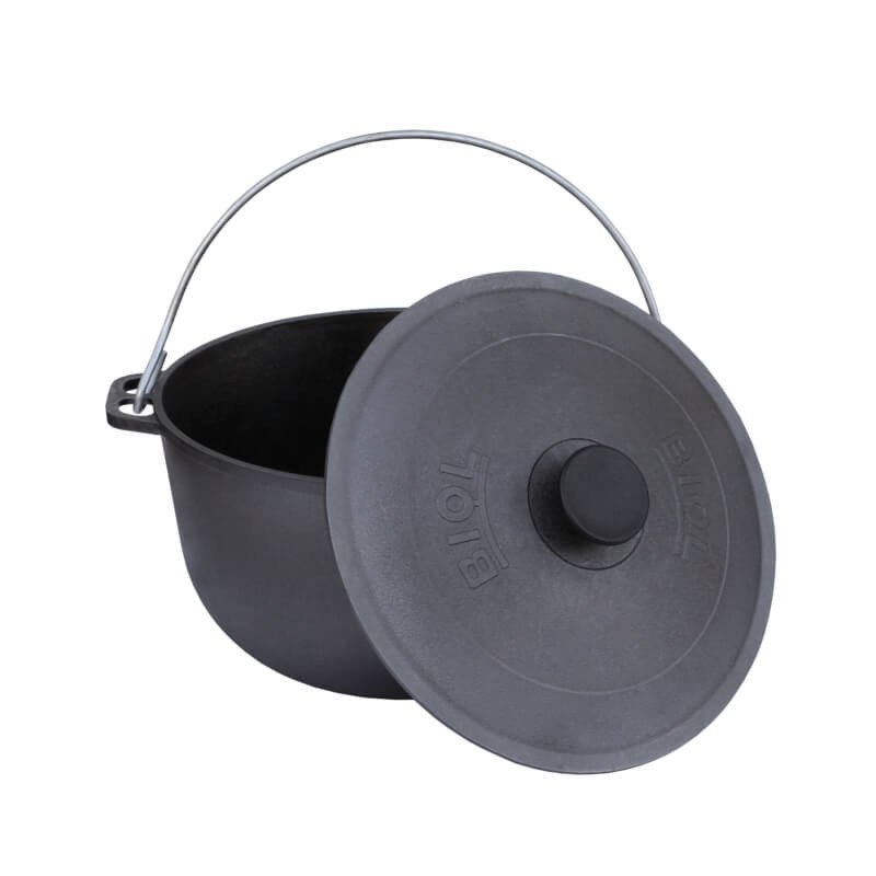 Ceaun din fontă cu capac de 10 litri