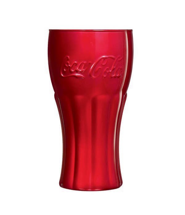 Pahar sticla coca-cola rosu 370ml