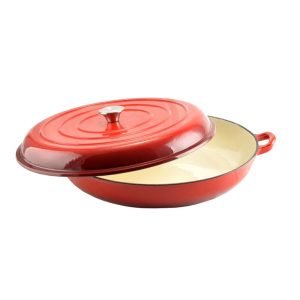 Cratita de fonta emailata cu capac 30cm