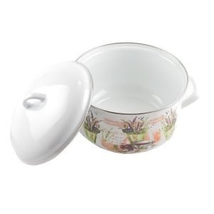 Cratita emailata cu capac 24cm 6lit