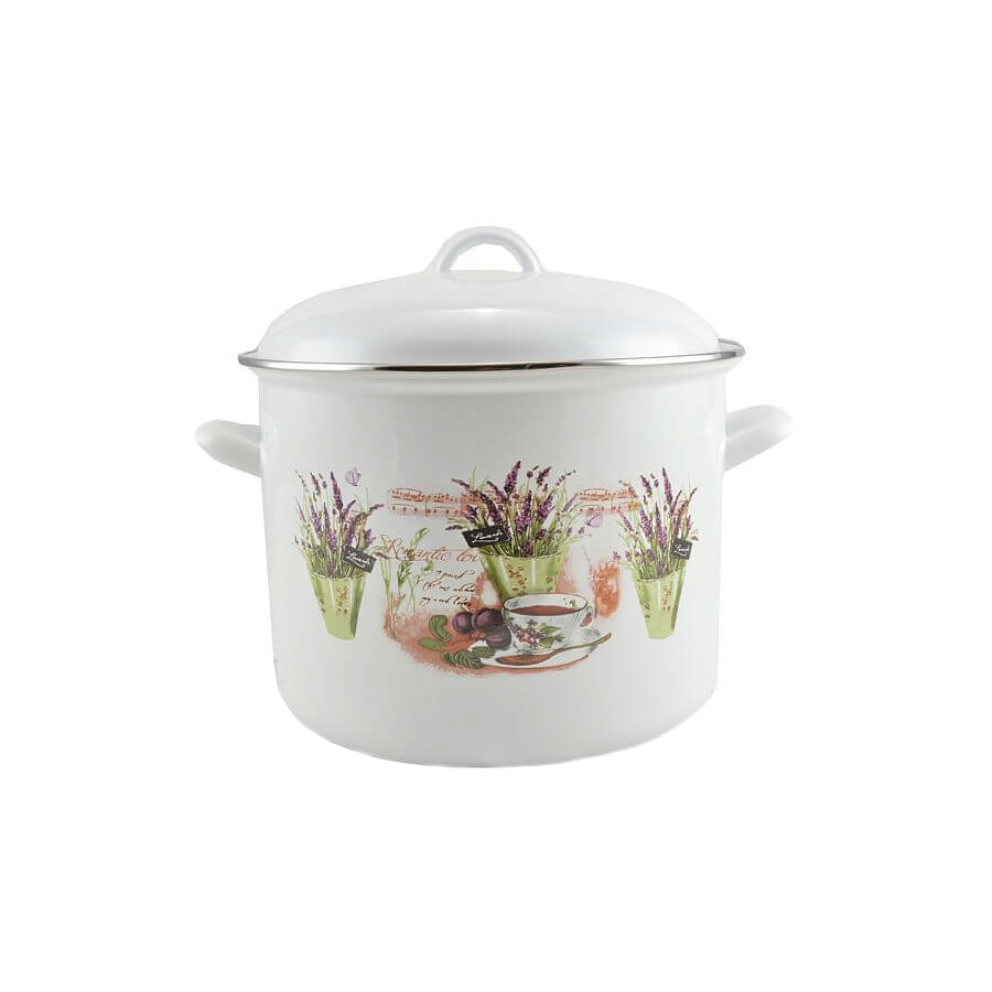 oală emailata cu capac 24cm - 8,6l