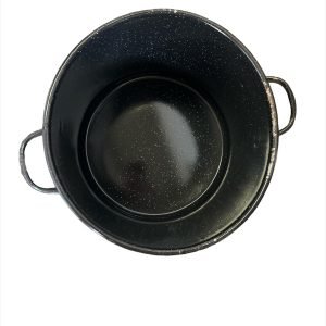 Oală Emailată Neagră de 20 Litri  putin deteriorata