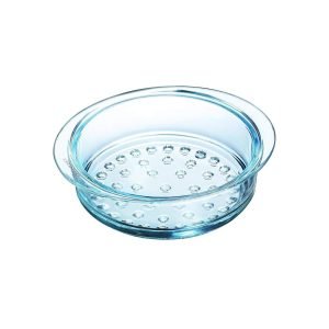 Vas rotund pentru gatit la aburi sticla termorezistenta 24cm, 4l pyrex