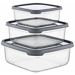 set cutie alimentara patrat 3buc