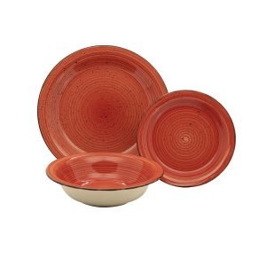 Set de serviciu ceramic Harvest Rosso, 18 piese