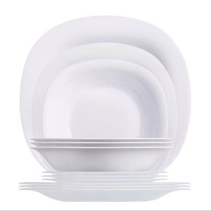 set serviciu de masa luminarc carine 19 piese alb