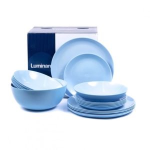 set serviciu de masa luminarc diwali, 19 piese, light blue