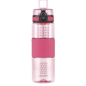 Sticla de apă roz uzspace Tritan, fără BPA, cu capac, 700ml