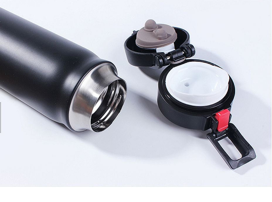 Termos inox cu pereti dubli 1000ml albastru diller