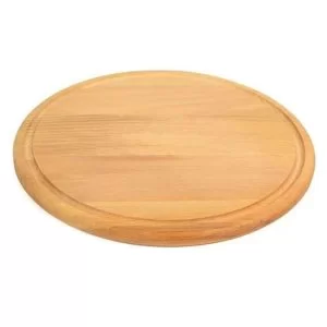 Placă de tăiat rotundă din lemn, 19 cm