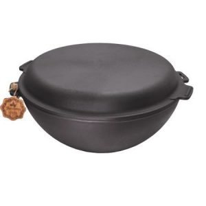 Wok fonta cu capac 34cm