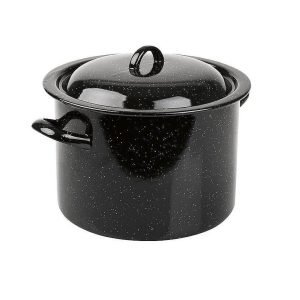 Oală emailată neagră de 40 litri