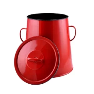 Bidon de untură emailat roșie 20 L din oțel