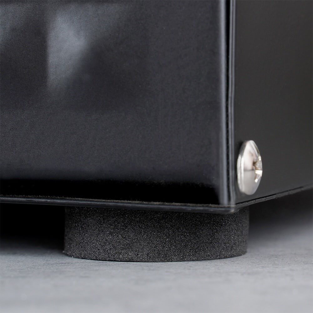 Cutie pentru Pâine Metal-Lemn Negru cu Dublu Capac 35,5x22x20,5 cm