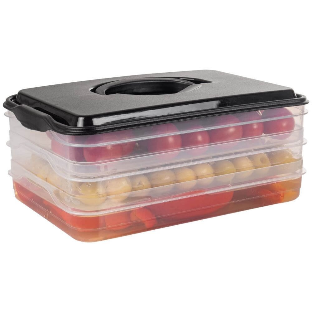 Container pentru depozitare alimente 3 nivele 3x600 ml