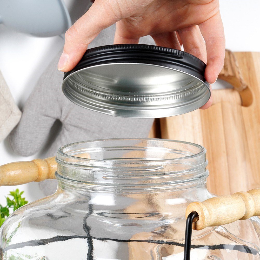 Distribuitor baututra sticla cu robinet si cu suport 4 l, 23x20x34cm