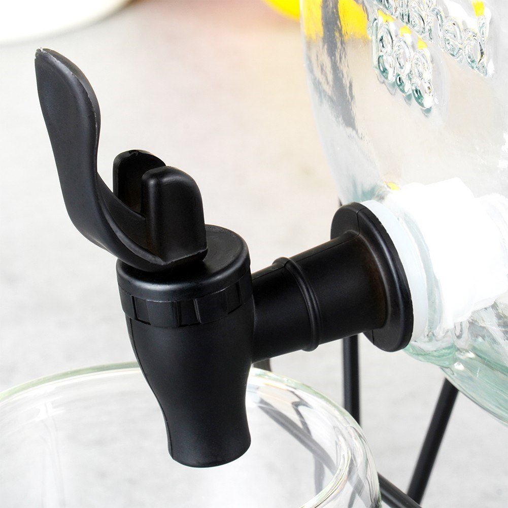 Distribuitor baututra sticla cu robinet si cu suport 4 l, 23x20x34cm