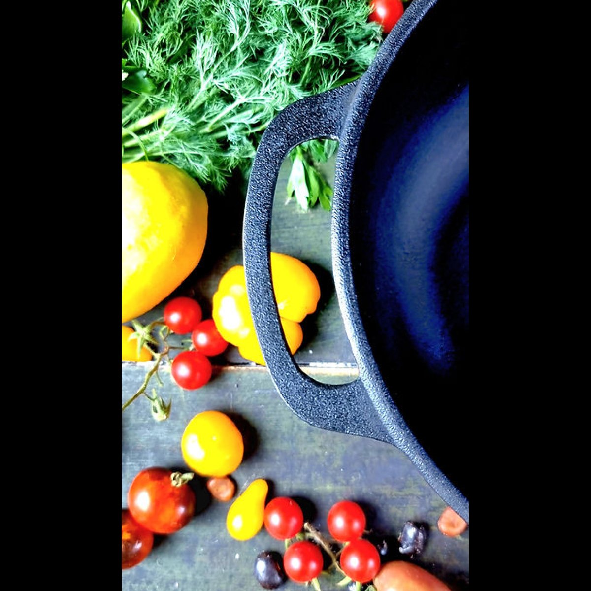 Ceaun din fontă cu capac din fontă, 5 litri, 26 cm