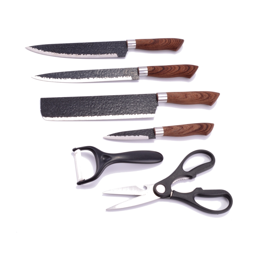 Set de cutite, otel inoxidabil, 6 piese