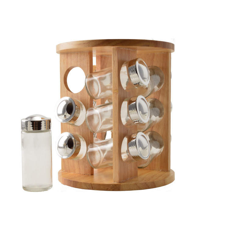 Suport rotativ pentru condimente, 12 recipiente Practic și elegant