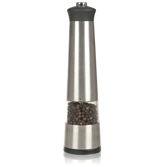 Loading Râșniță electrică pentru sare și piper, din inox, 22, 5 cm, cu buton