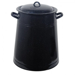 Recipient emailat pentru untură cu capac – 10 litri, negru