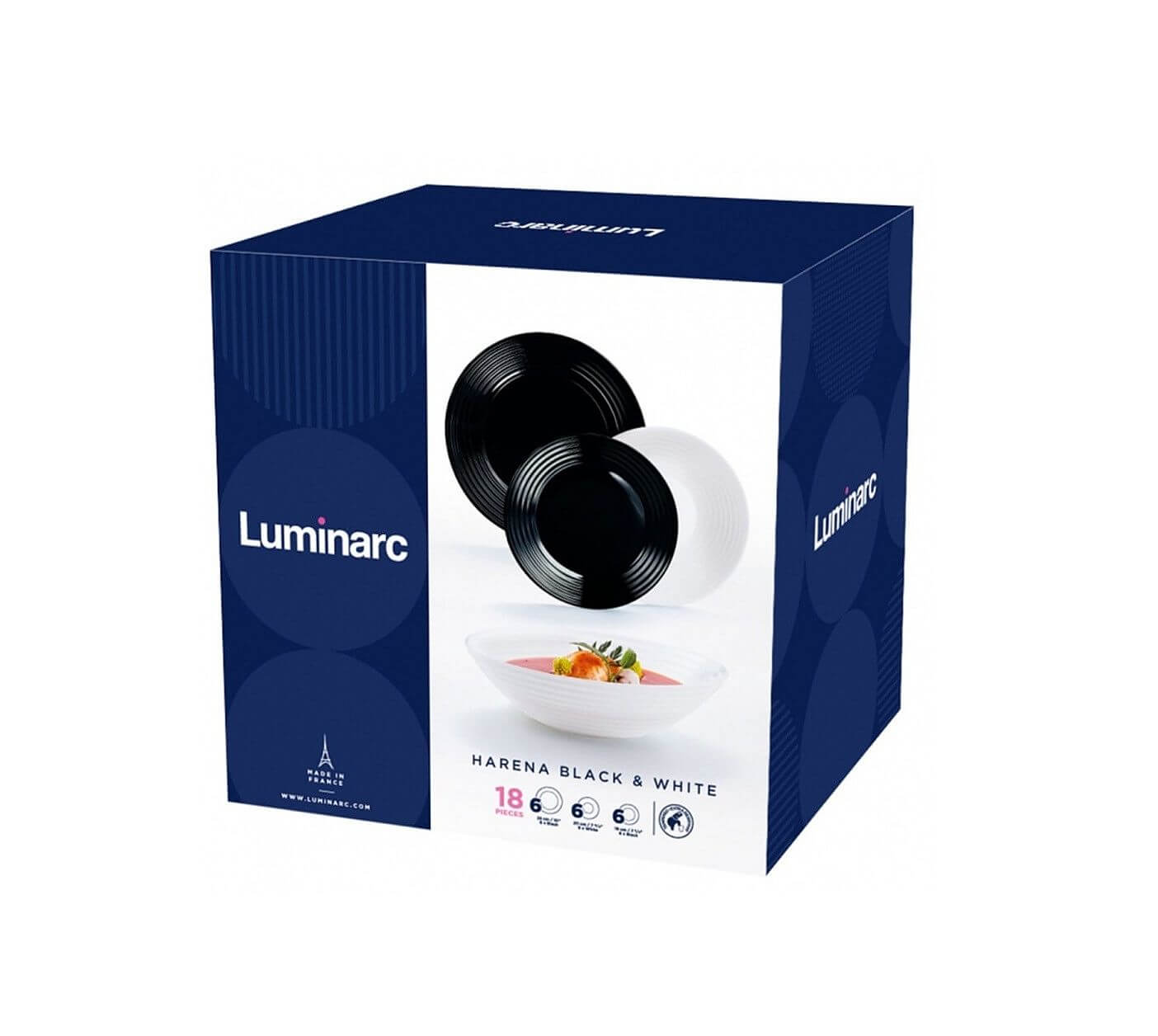 Set serviciu masa opal 18buc. Harena B/W